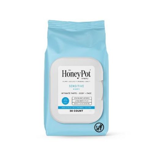 The Honey Pot Company, Sensitive Daily Feminine Cleansing Wipes, Intimate Parts, Body Or Face - 15ct