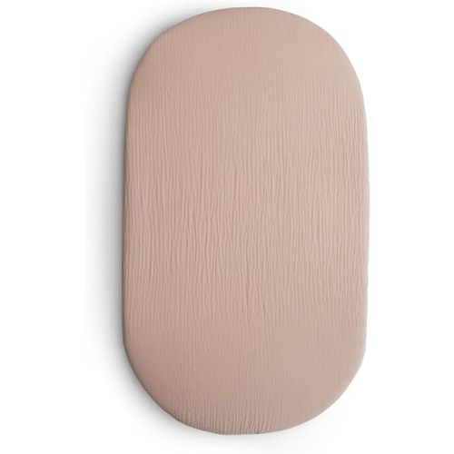 mushie Extra Soft Bassinet Muslin Crib Sheet | 30" x 16" (Blush)