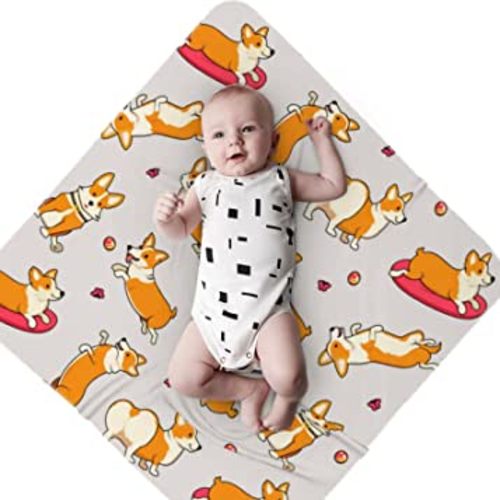 Corgi Baby Stuff Blanket Newborn Corgi Gifts for Corgi Lovers Swaddle Blanket Cute Dogs Baby Throw Blankets Soft Silky Receiving Wrap Swaddling Blanket Gift for Boy Gril