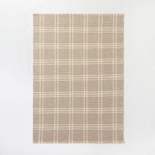 Cottonwood Handwoven Plaid Wool/Cotton Area Rug - Threshold™ designed with Studio McGee, Color: Neutral, Size: 5'x7'