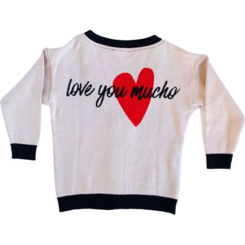 Love You Mucho Party Cardigan, Pink - Bizz x Siss Sweaters | Maisonette