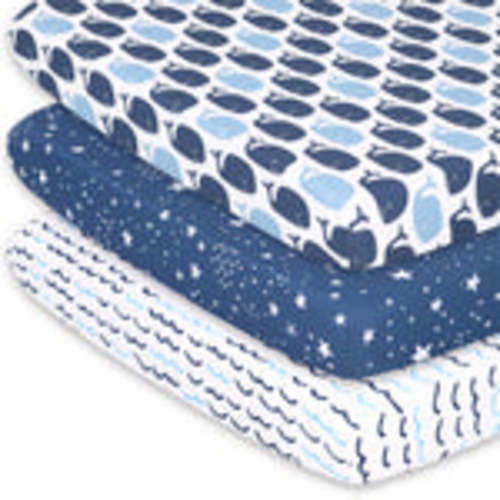Nautical Playard Mini Crib Sheets, 3-Pack