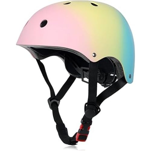 Kids Bike Helmet, Adjustable and Multi-Sport, from Toddler to Youth, 3 Sizes