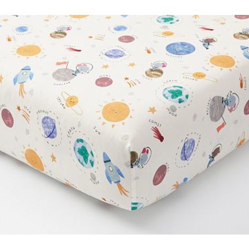 Organic Space Crib Sheet , Multi