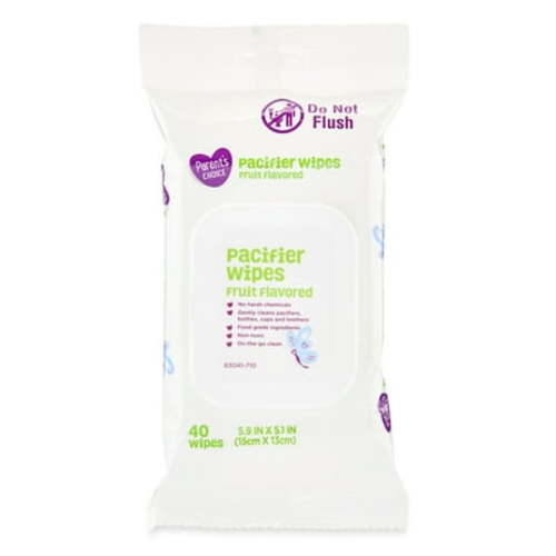 Parent's Choice Pacifier Wipes, Fruit Flavored, 40 Count