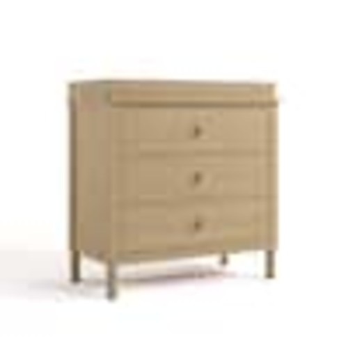 Storkcraft Rio Driftwood 3-Drawer 35.5 in. Wide Dresser with Changing Topper 03783-207