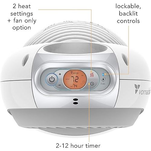 Sensa Nursery Space Heater, 1200W with Adjustable Thermostat, Electric Heater for Baby with Locking Controls, Tipover Protection, Safety Shutoff, Crib Temperature Sensor