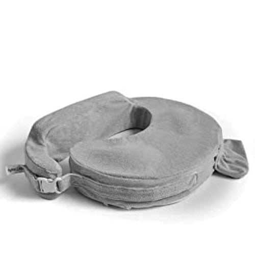My Brest Friend Deluxe Nursing Pillow for Breastfeeding & Bottle Feeding, Enhanced Posture Support, Double Straps & Removable Extra Soft Slipcover, Evening Grey : Baby