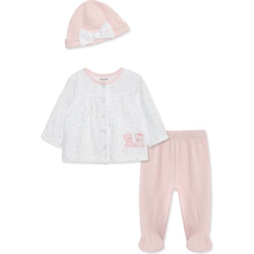 Joyful Cardigan, Diamond Quilt Pants & Cap Set