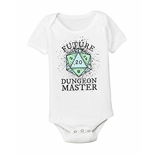 Dungeons and Dragons Onesie 0-3 Months D&D Future Dungeon Master Funny Fathers Day Gift Baby Bodysuit Nerd Parents Shirt Nerdy Infant Geeky FDMAS03SS