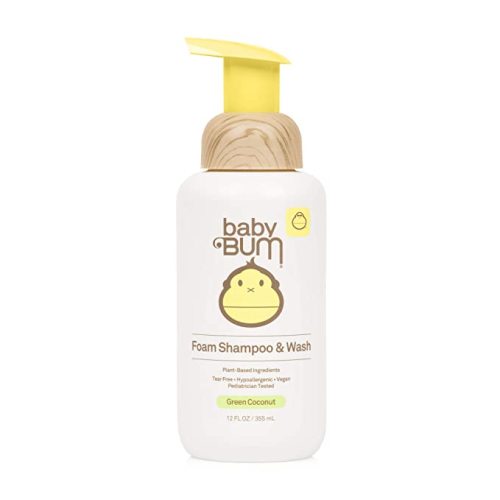 Baby Bum Shampoo & Wash | Tear Free Foaming Soap for Sensitive Skin with Nourishing Coconut Oil | Natural Fragrance | Gluten Free and Vegan | 12 FL OZ