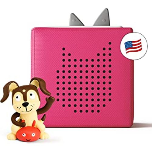 Toniebox Audio Player Starter Set with Playtime Puppy - Listen, Learn, and Play with One Huggable Little Box - Pink