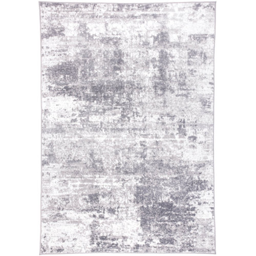 Willington Abstract White/Gray Area Rug