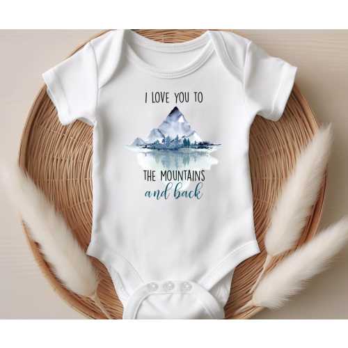 I Love You To The Mountains and Back, Hiking Onesie®, Mountains Onesie®, Travel Onesie®, Little Adventurer Onesie®, Camping Gift, Baby Gift