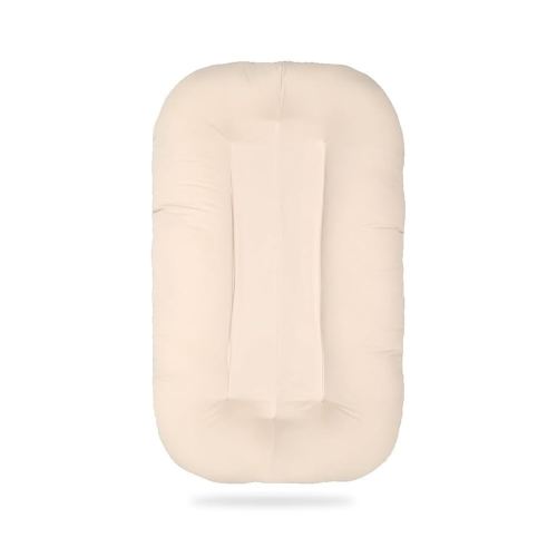 Multifunctional Newborn Baby Lounger, Organic Cotton Infant Nest 0–18M – Portable Breathable 3D Fiber Filling, Machine-Washable (White)