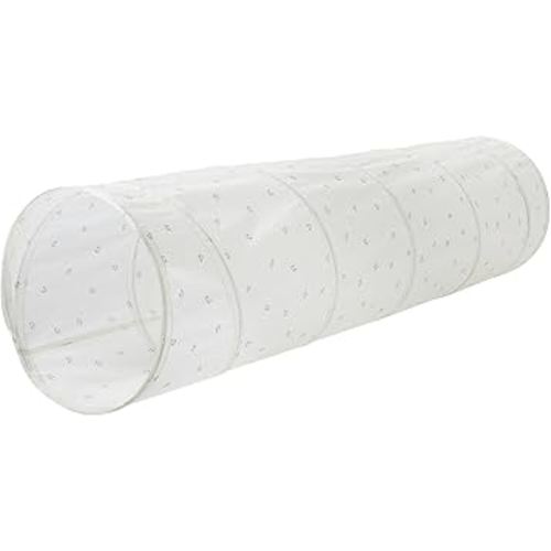 3 Sprouts Kids Play Tunnel with Eco-Friendly Recycled Fabric - Pop Up Crawling Tunnel for Indoor Play for Children to Crawl Through Tunnels - Collapsible Gross Motor Toy - Blueberry Ivory