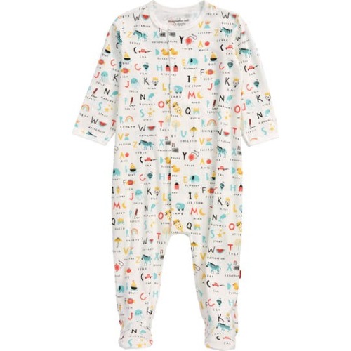 ABC Love Fitted One-Piece Pajamas, 3-6M