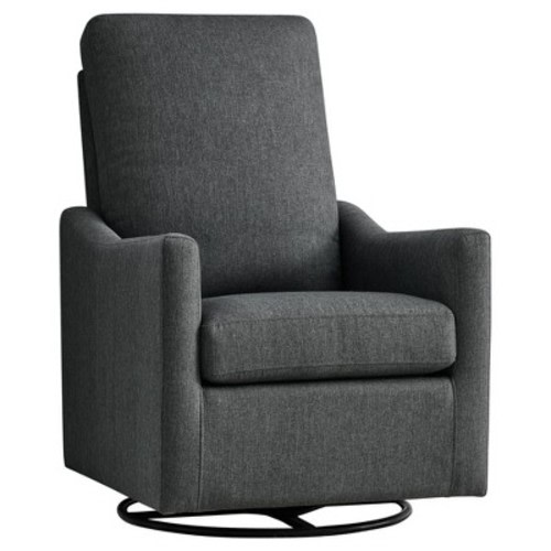 Delta Children Adley Nursery Glider Swivel Chair, Color: Charcoal