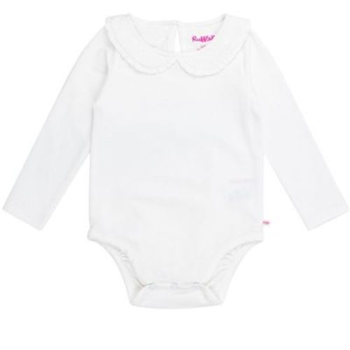 RuffleButts Baby Girls Knit Long Sleeve Ruffle Peter Pan Bodysuit