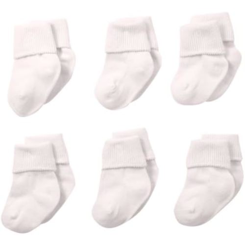 Jefferies Socks Baby-Girls 6 Pair Pack Seamless Turn Cuff Socks