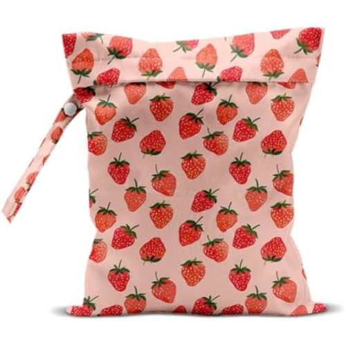 Wet Dry Bags Wet Bags Swimsuit Bag Beach Essentials Fruit Decor Strawberry Washable Reusable Waterproof Bag for Swimsuit Pool Beach Diapers Dirty Yoga Gym Clothes