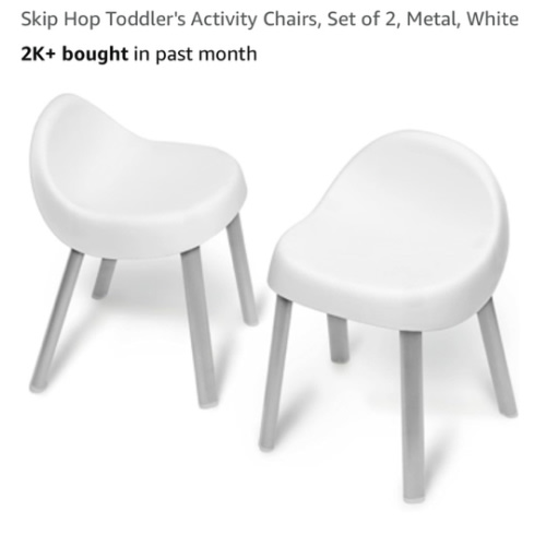 Amazon.com: Skip Hop Toddler's Activity Chairs, Set of 2, Metal, White