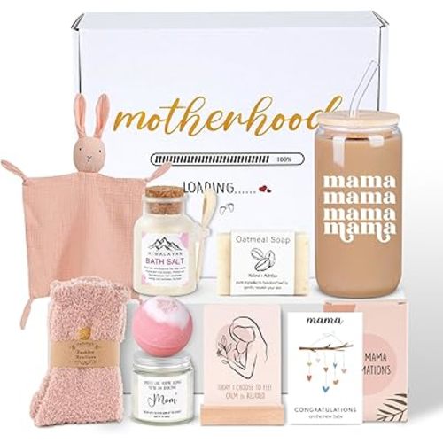 New Mom's Gifts & Baby Girl Gift, Baby Shower Gifts for Mom to Be, Expecting Moms, First Time Mothers Day Gift for New Mom, 13-Piece Pregnancy Care Package for Women