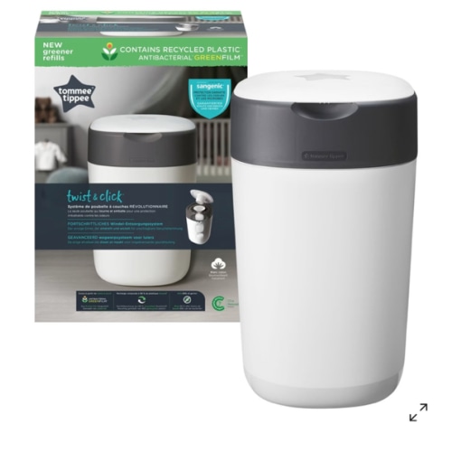 Tommee Tippee Twist & Click Advanced Nappy Disposal System - White