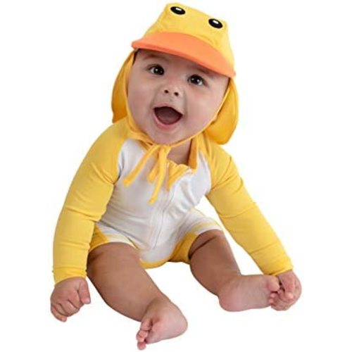 Cuddle Club Baby and Toddler One-Piece Swimsuit | UPF 50+ All-Day UV Protection Infant Sunsuit