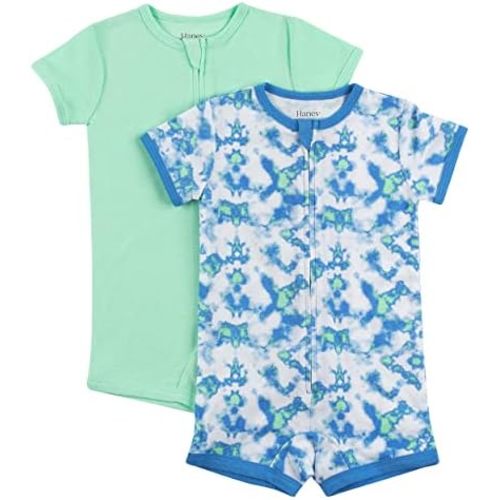 Hanes Baby Ultimate Zippin Short Sleeve Romper (2 Pack)