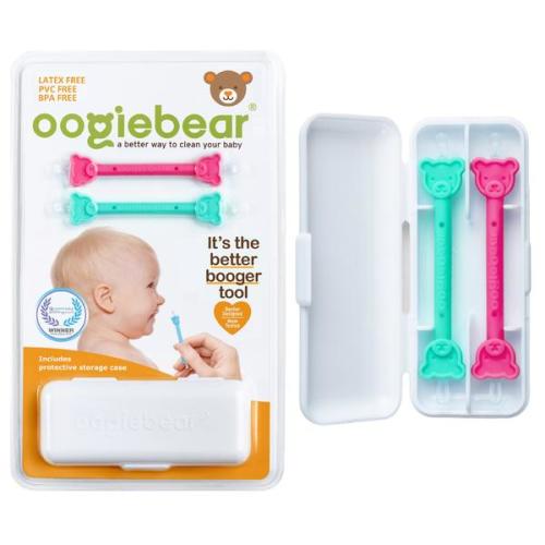 oogiebear® baby booger picker (2-pack, raspberry & seafoam)
