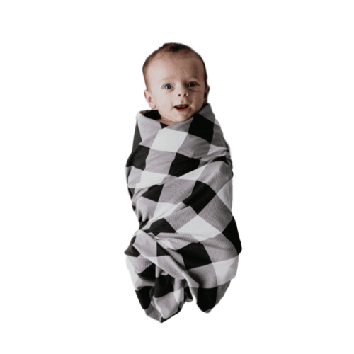 The Justine Perfect Bamboo Swaddle | Plaid Baby Swaddle– Beluga Baby Store
