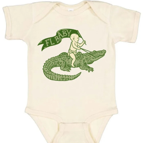 Florida Baby Onesie by Freehand Goods | Artwork by V. Steiner