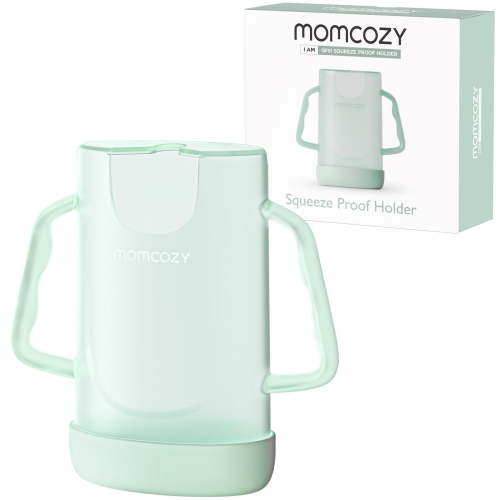 Momcozy Squeeze Pouch Holder for Food Pouches and Drink Boxes,Comfortable, Green