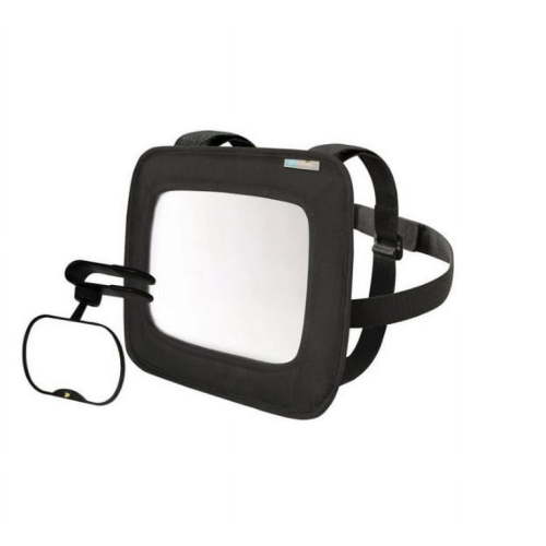 On The Goldbug 2-Piece Baby Auto Mirror Black