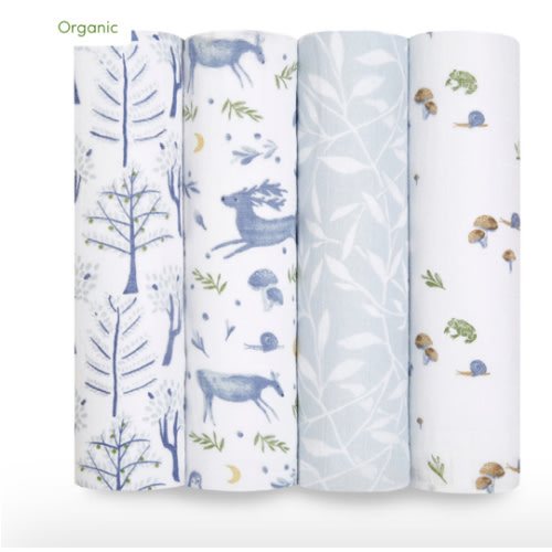 aden + anais | Outdoors Organic Muslin Swaddle Blanket 4pk