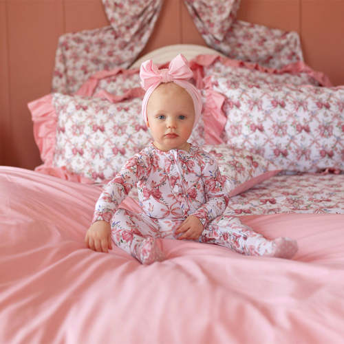 Loraine Footie Ruffled Zippered One Piece