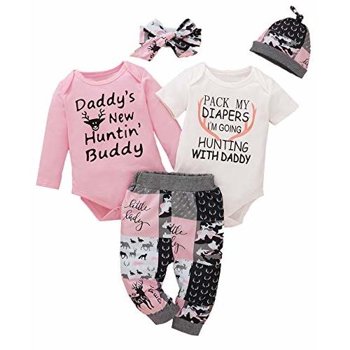 BIRTHDAY SHARK Newborn Girls Outfit Baby Girl Coming Home Outfit Hunting Clothes for Girls