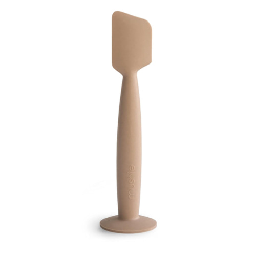 mushie Diaper Cream Applicator Soft Silicone with Suction Base (Natural)