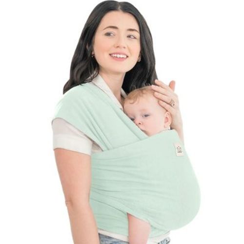 KeaBabies Original Baby Wraps Carrier, Baby Sling Carrier, Stretchy Infant Carrier for Newborn, Toddler (Light Mint)