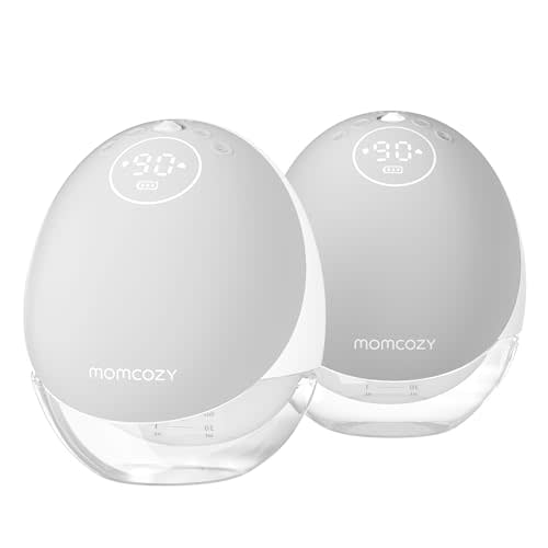 Momcozy Breast Pump Hospital-Grade, Hands Free Breast Pump App with Leak-Proof DoubleFit Flange, Personalized Multi-Modes & 15 Levels, 2 Count