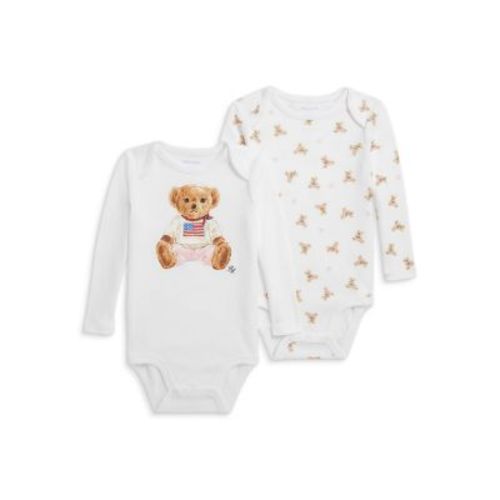 Polo Polo Bear Cotton Bodysuit - Baby, Pack of 2