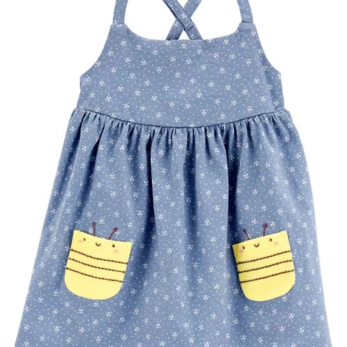 Baby Polka Dot Bee Sleeveless Dress