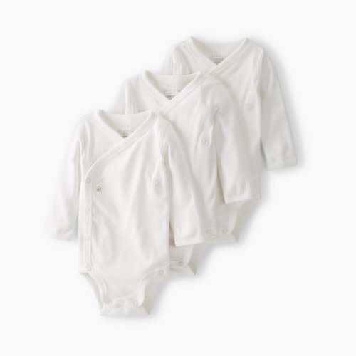 Carter\'s Little Planet Organic Cotton Wrap Bodysuits (3 Pack) - Cream, 3 M