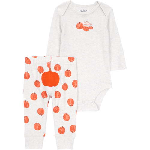 Carter's Child of Mine Baby Unisex Pumpkin Outfit Set, 2-Piece, Sizes Newborn-12 Months