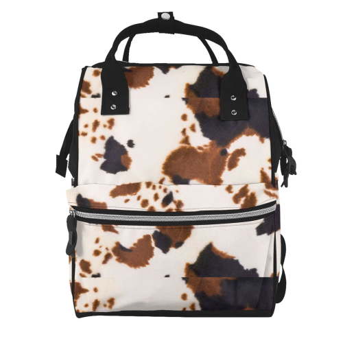 Multifunctional Mommy Bag Baby Diaper Backpack Care Bag Fashion Mommy Large capacity Shoulder Mommy diaper bag Travel Backpack Cow Printed