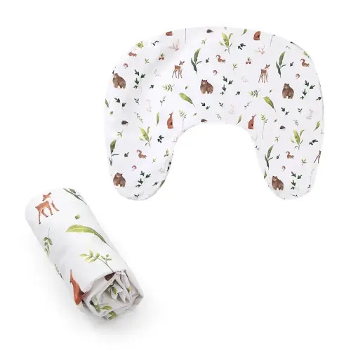 Boppy Nursing Pillow Cover, Neutral Plants and Animals, Single Cover, Easy-On Slipcover with Extra Soft 100% Polyester Microfiber Fabric for The Redesigned Nursing Pillow
