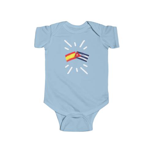 Infant Cuba and Spain Bodysuit I Camiseta de bebé Cuba y España I Cultura Española y Cubana