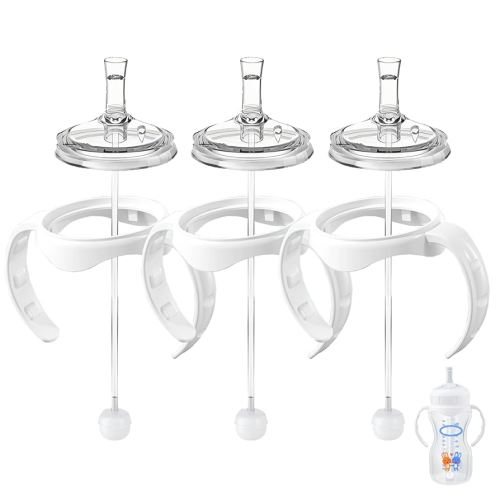 Transition Sippy Cup Conversion Kit for Wide Mouth Baby Bottles