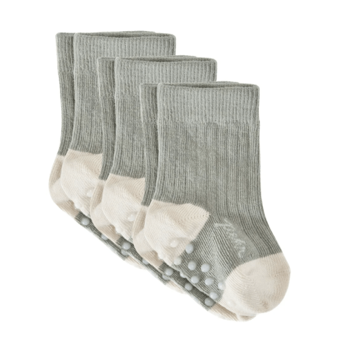 Crew Socks with Grips 3 - Pack
